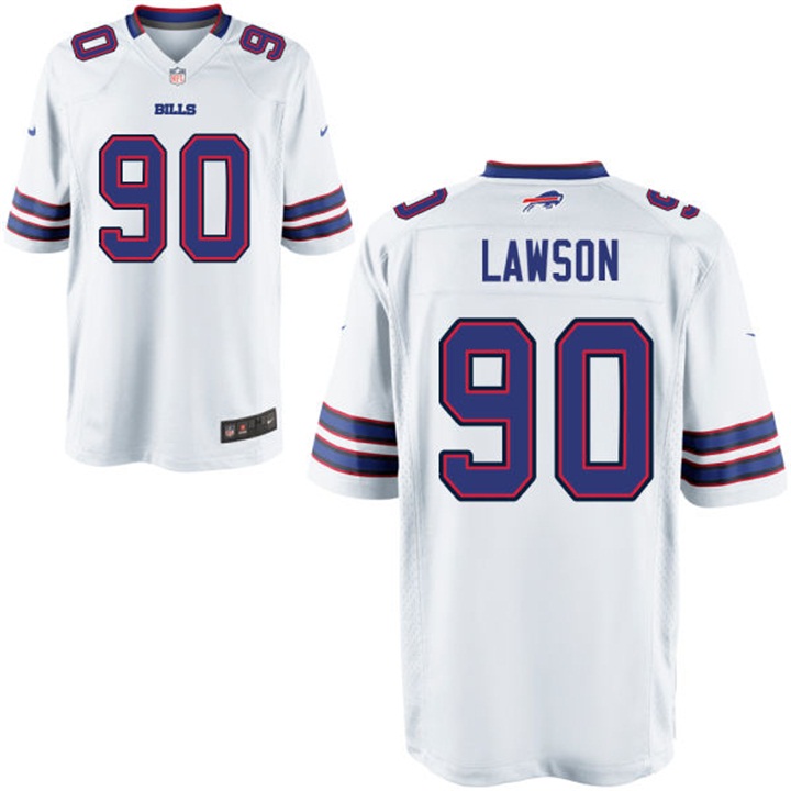 Buffalo Bills #90 Shaq Lawson White Game Jersey