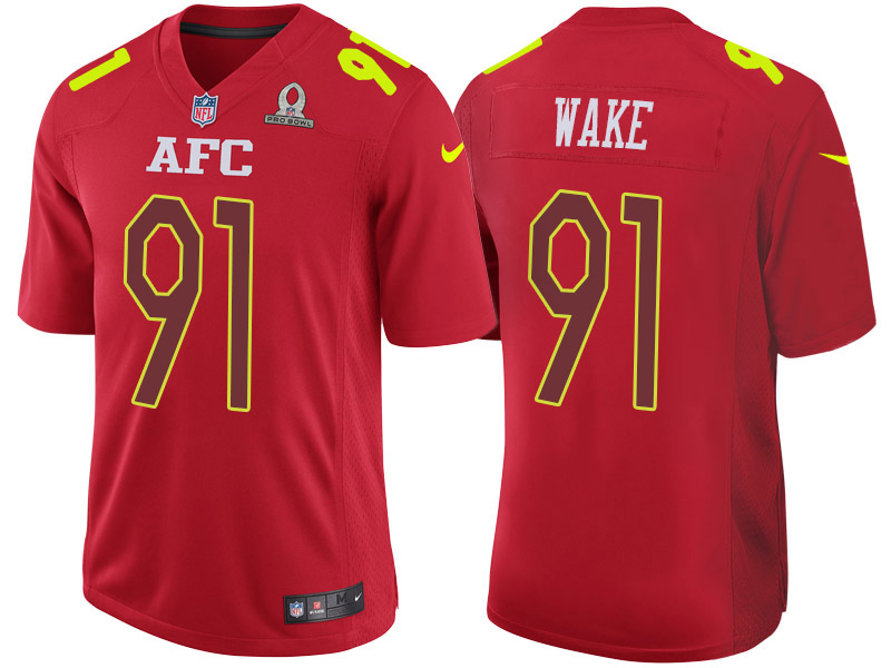 2017 Pro Bowl AFC Cameron Wake Red Game Jersey