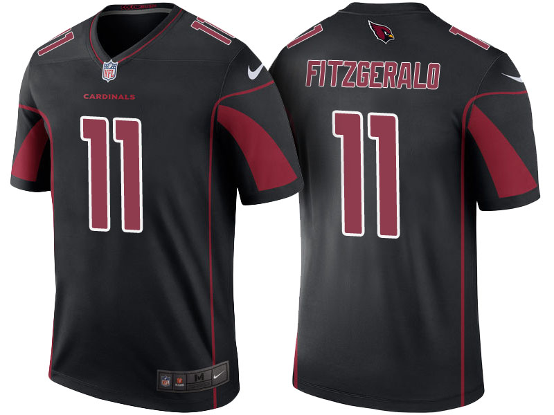 Arizona Cardinals #11 Larry Fitzgerald Black Color Rush Legend Jersey