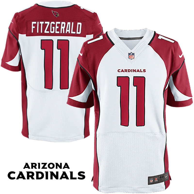 Arizona Cardinals #11 Larry Fitzgerald White Elite Jersey