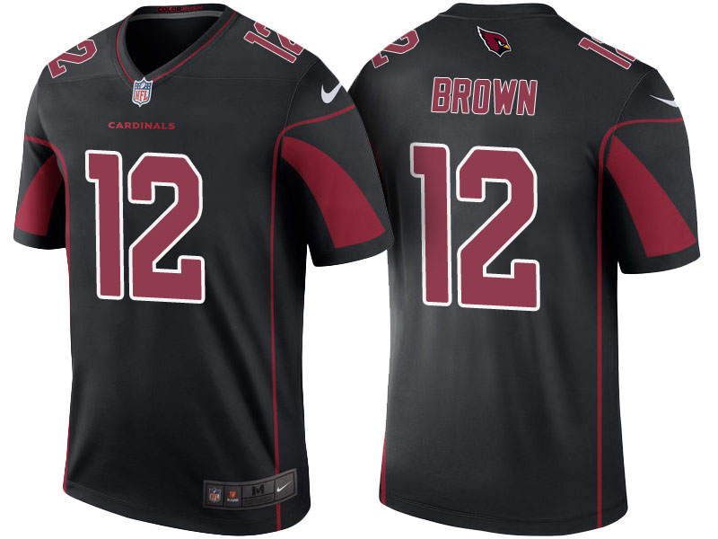 Arizona Cardinals #12 John Brown Black Color Rush Legend Jersey