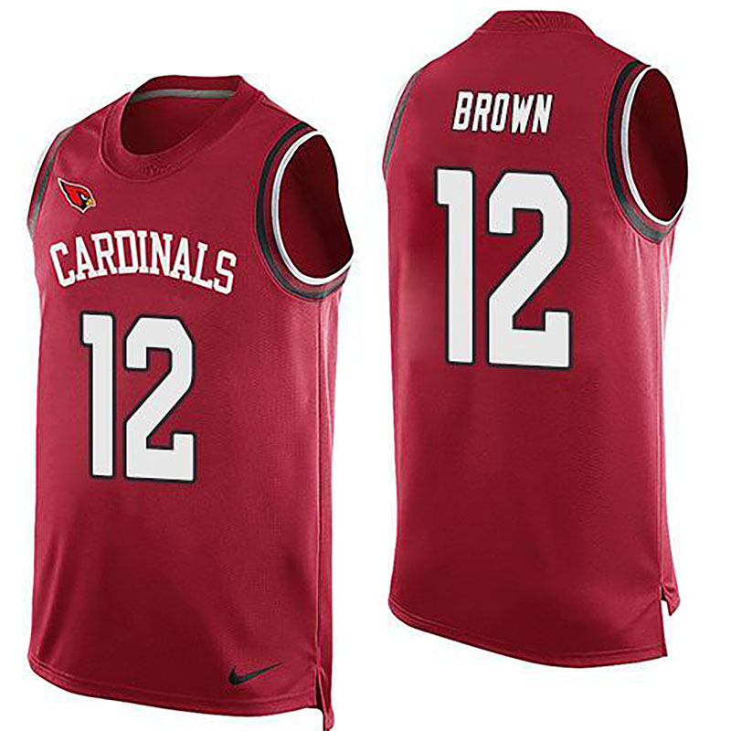 Cardinals #12 John Brown Red Team Color Men NFL Limited Tank Top