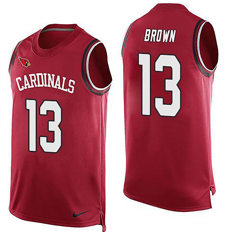 Cardinals #13 Jaron Brown Red Team Color Men NFL Limited Tank Top