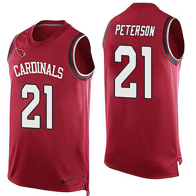 Cardinals #21 Patrick Peterson Red Team Color Men NFL Limited Tank Top