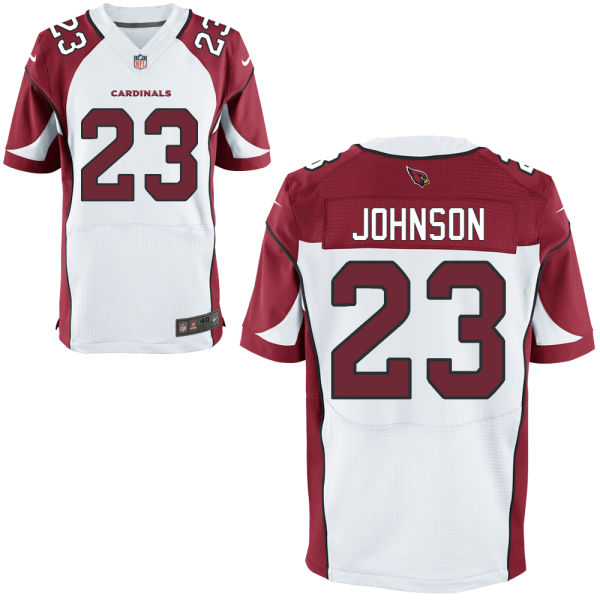 Arizona Cardinals #23 Chris Johnson White Elite Jersey