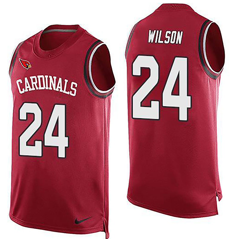 Cardinals #24 Adrian Wilson Red Team Color Men NFL Limited Tank Top