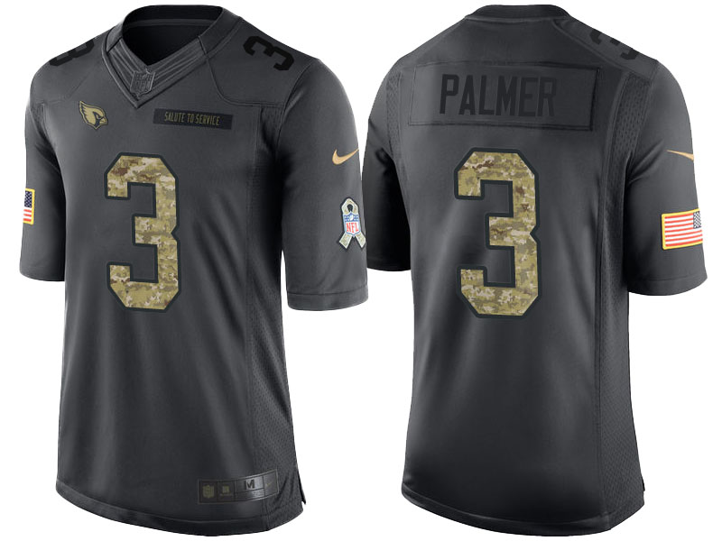 Arizona Cardinals #3 Carson Palmer Camo Anthracite 2016 Salute to Service Limited Jersey