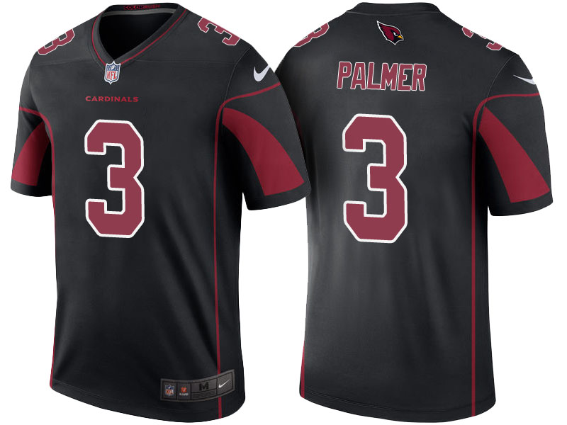 Arizona Cardinals #3 Carson Palmer Black Color Rush Legend Jersey