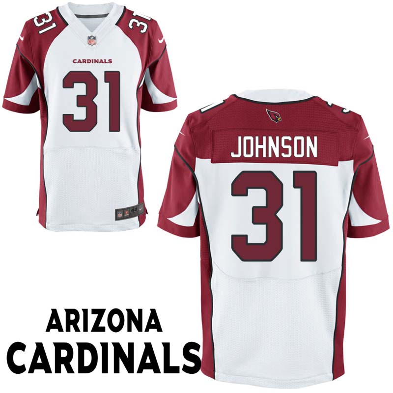 Arizona Cardinals #31 David Johnson White Elite Jersey