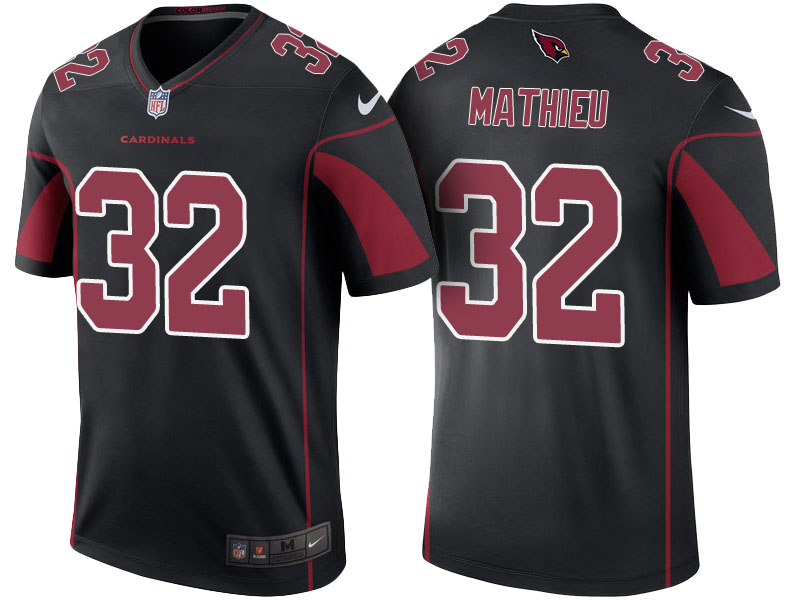 Arizona Cardinals #32 Tyrann Mathieu Black Color Rush Legend Jersey