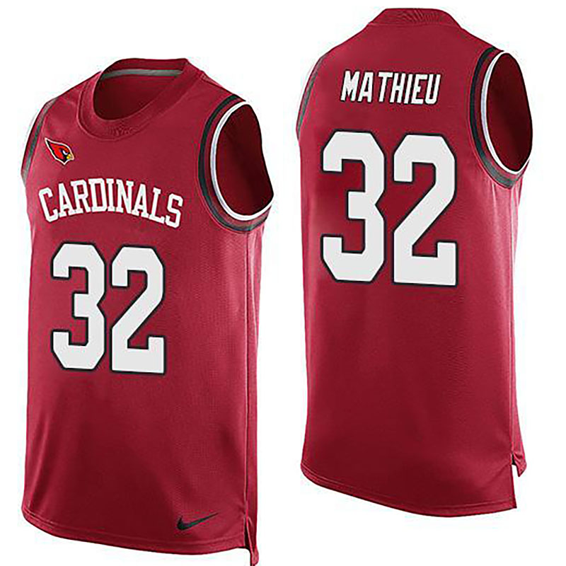 Cardinals #32 Tyrann Mathieu Red Team Color Men NFL Limited Tank Top