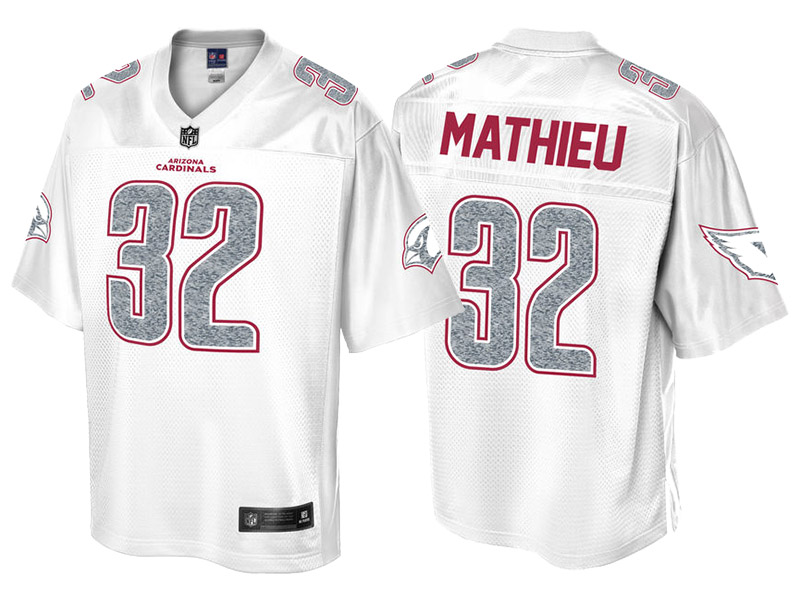 Arizona Cardinals #32 Tyrann Mathieu Pro Line White Out Fashion Jersey