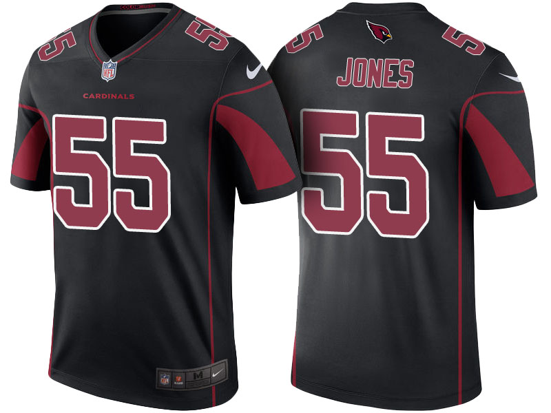 Arizona Cardinals #55 Chandler Jones Black Color Rush Legend Jersey