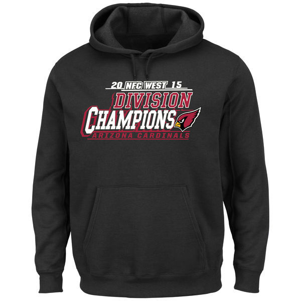 Arizona Cardinals Black 2015 NFC West Division Champions Pullover Hoodie