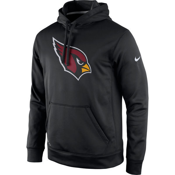 Arizona Cardinals Black Practice Performance Pullover Hoodie