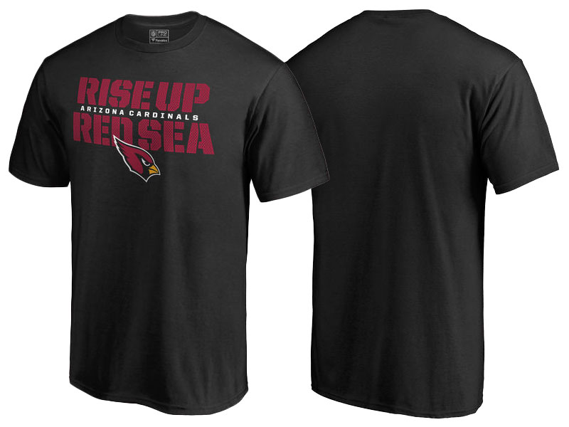 Arizona Cardinals Pro Line Black Red Sea Fanatic Fans T-Shirt