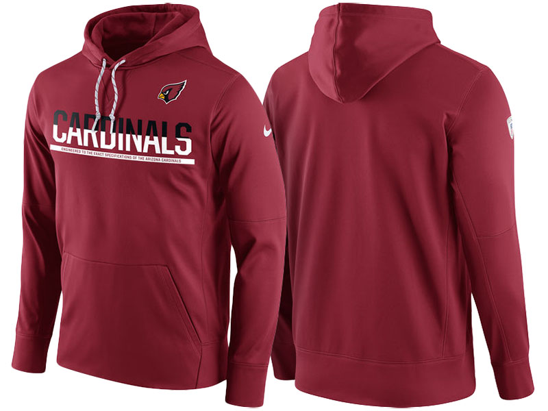 Arizona Cardinals Cardinal Circuit Thermafit Sideline Warm Pullover Performance Hoodie