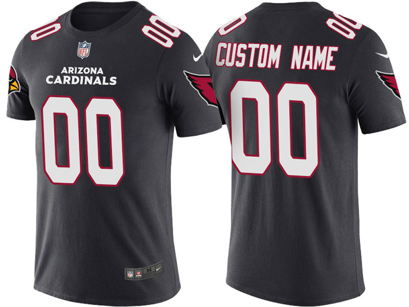 Arizona Cardinals Custom Black Name & Number T-Shirt