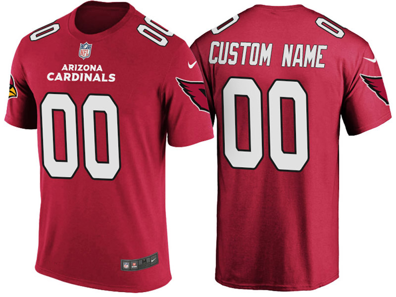 Arizona Cardinals Custom Red Name & Number T-Shirt