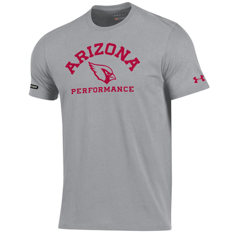 Arizona Cardinals Gray Under Armour NFL Combine Authentic Arch Logo Performance T-Shirt