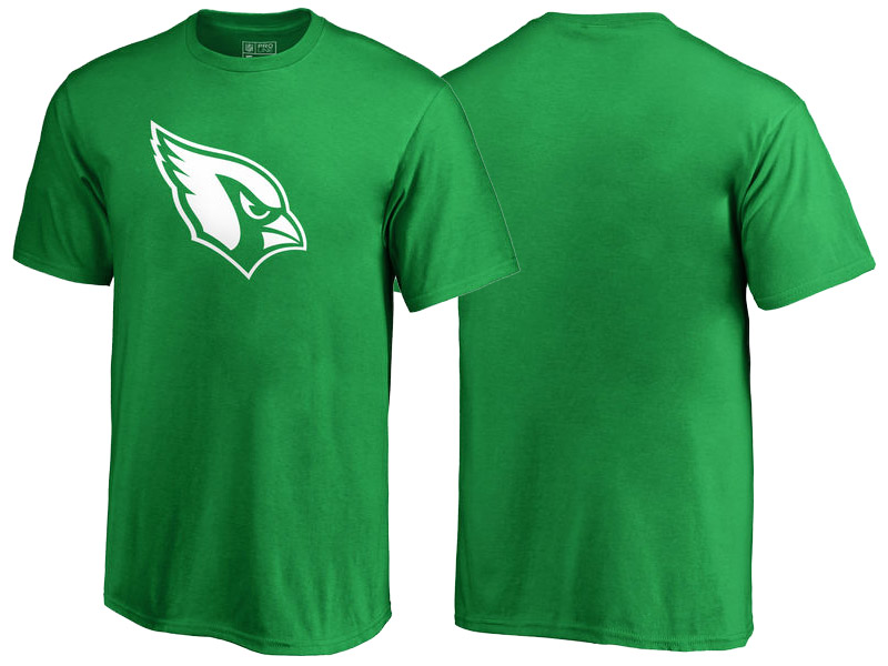 Arizona Cardinals Kelly Green White Logo St. Patrick's Day T-Shirt