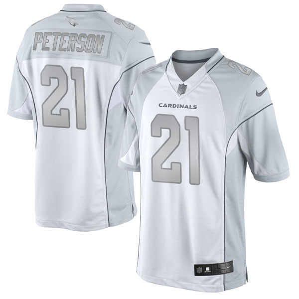 Arizona Cardinals #21 Patrick Peterson White Platinum Limited Jersey