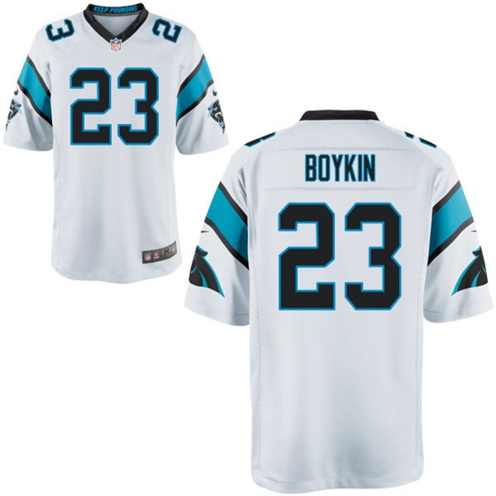 Carolina Panthers #23 Brandon Boykin White Game Jersey