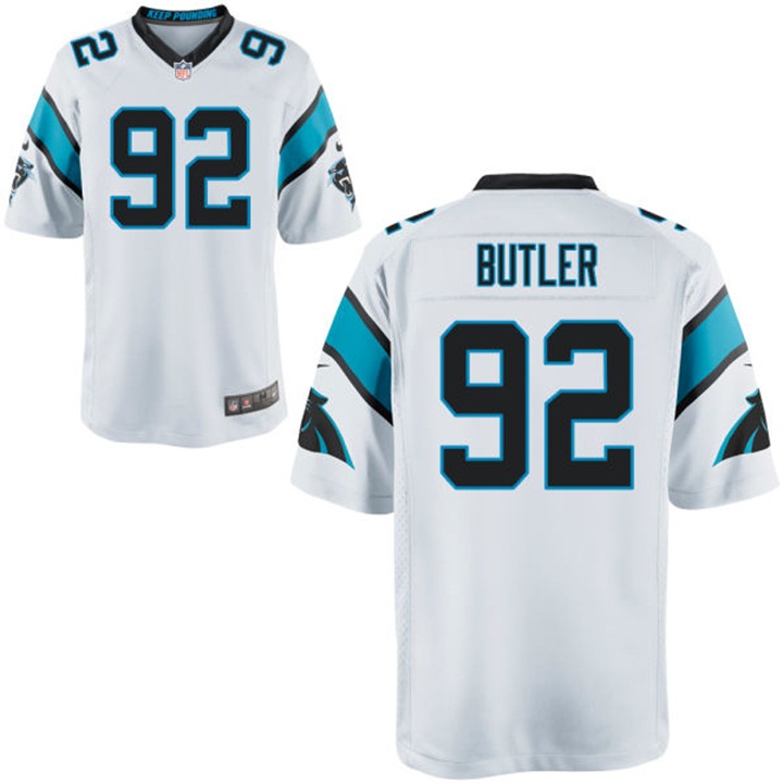 Carolina Panthers #92 Vernon Butler White Game Jersey