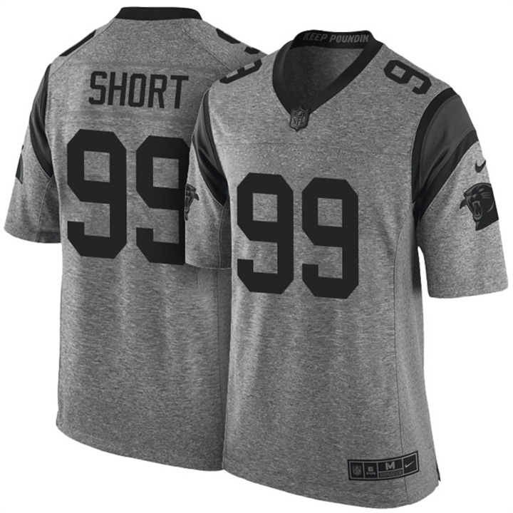 Carolina Panthers #99 Kawann Short Gray Gridiron Limited Jersey