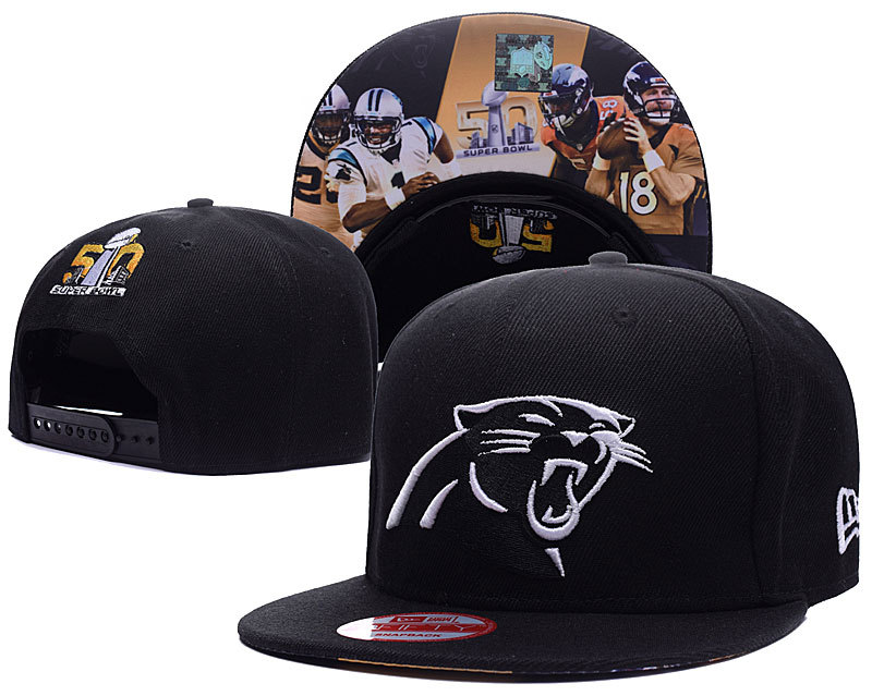 Carolina Panthers Black Super Bowl 9FIFTY Snapback Adjustable Hat