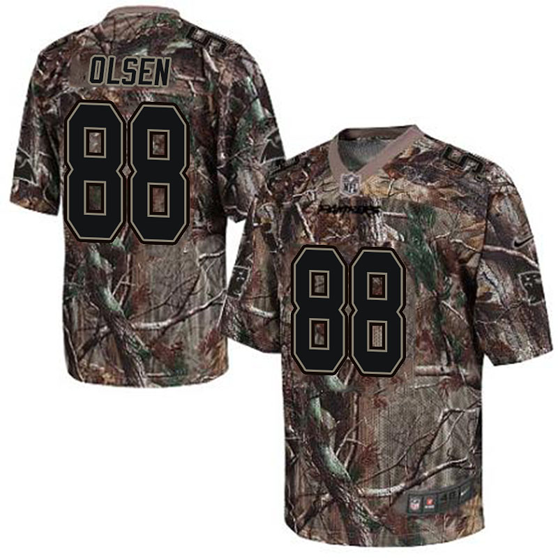 Carolina Pathers #88 Greg Olsen Camo Realtree Jersey