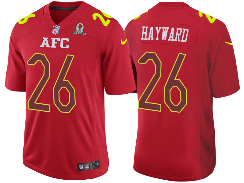 2017 Pro Bowl AFC Casey Hayward Red Game Jersey