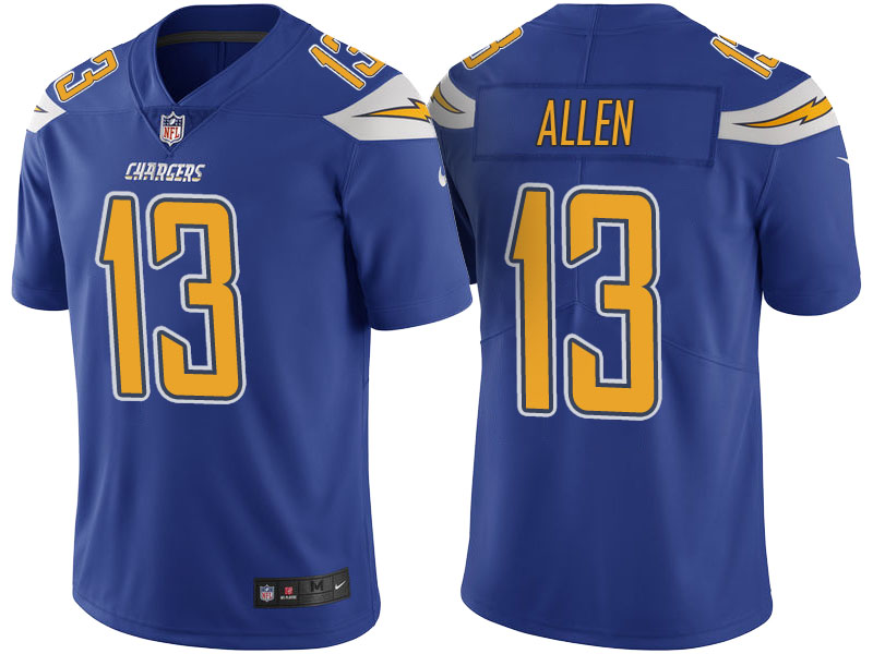 San Diego Chargers #13 Keenan Allen Royal Color Rush Limited Jersey - Light Up Thursday Night