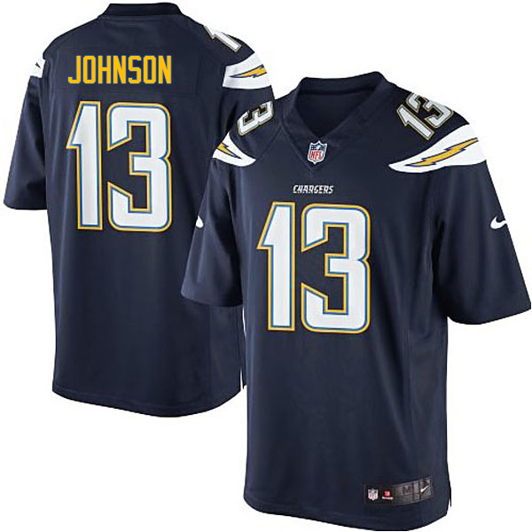 San Diego Chargers #13 Steve Johnson Limited Team Color Navy Blue Jersey