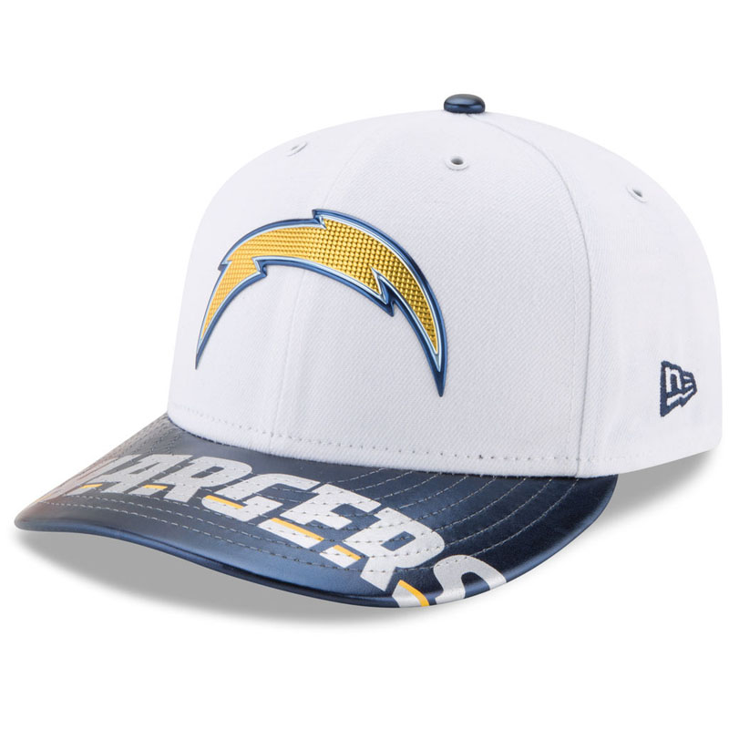 Los Angeles Chargers White 2017 NFL Draft Official On Stage Low Profile 59FIFTY Fitted Hat