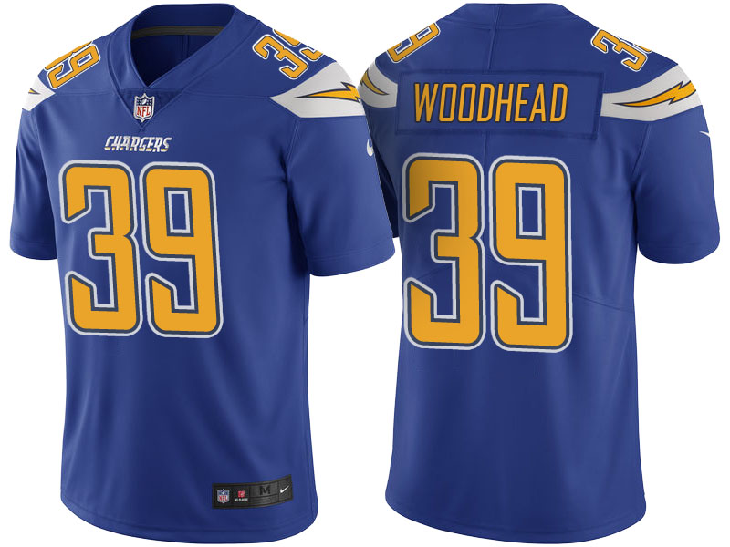 San Diego Chargers #39 Danny Woodhead Royal Color Rush Limited Jersey - Light Up Thursday Night