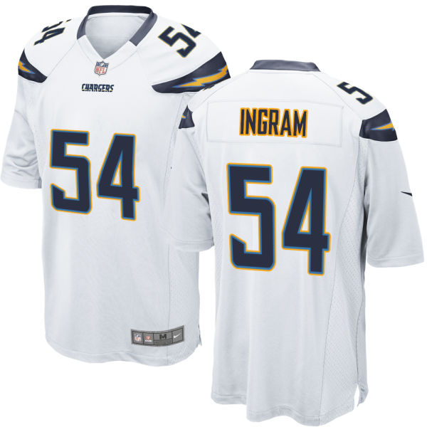 San Diego Chargers #54 Melvin Ingram White Game Jersey