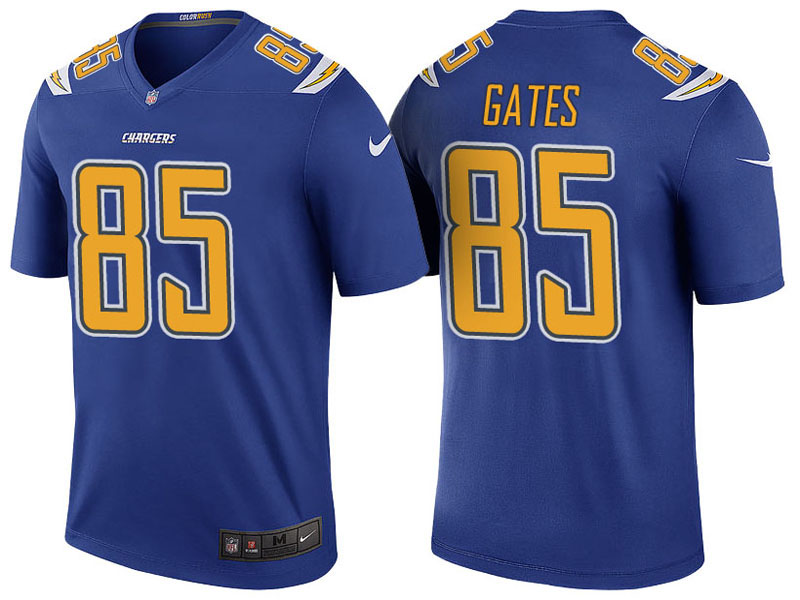 San Diego Chargers #85 Antonio Gates Royal Color Rush Legend Jersey