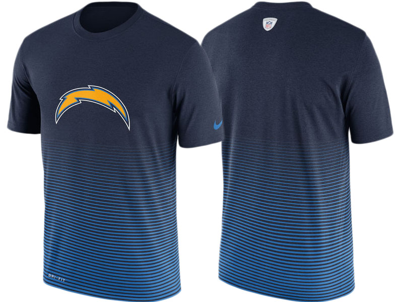 Los Angeles Chargers Navy New Day Enhanced Performance T-Shirt