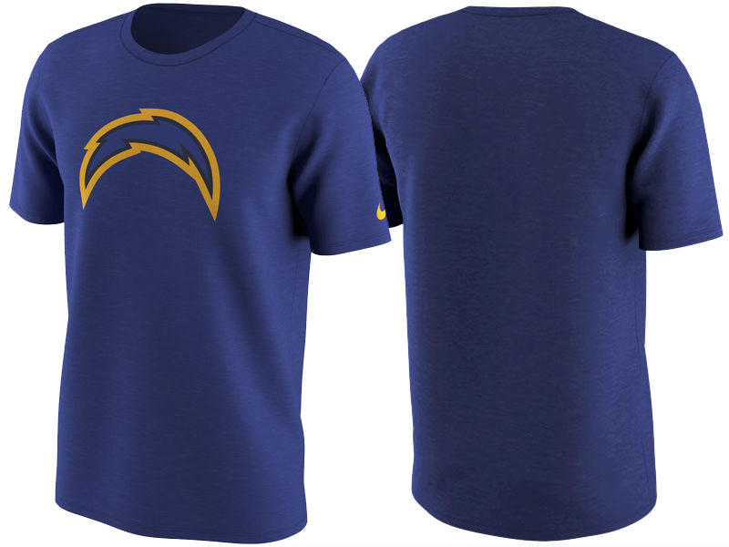 San Diego Chargers Royal Color Rush Travel T-Shirt