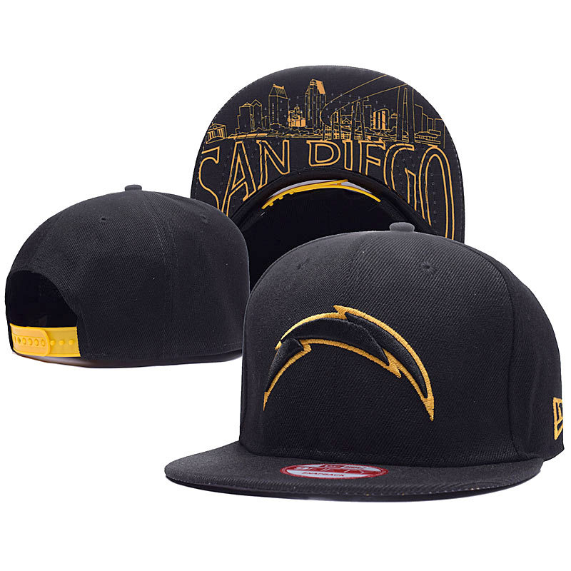 San Diego Chargers New Era Black/Gold Super Bowl 50 Gold Collection 9FIFTY Adjustable Hat