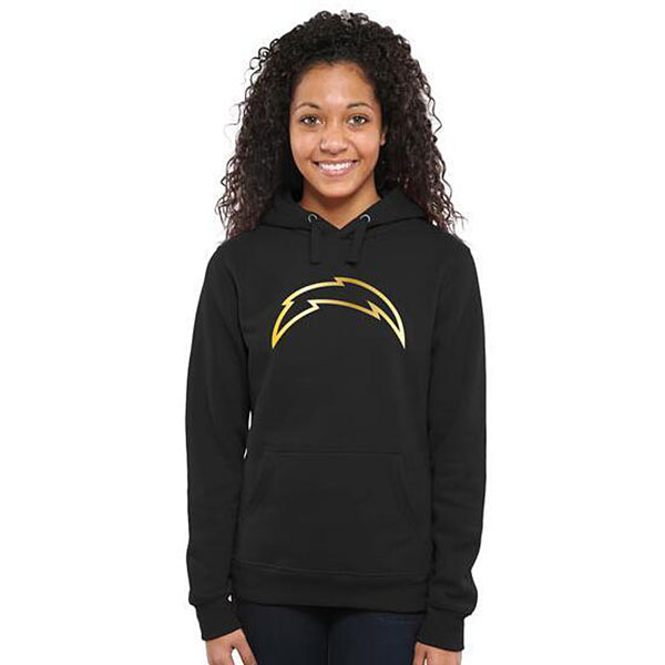 Women's San Diego Chargers Black Gold Collection Pullover Hoodie