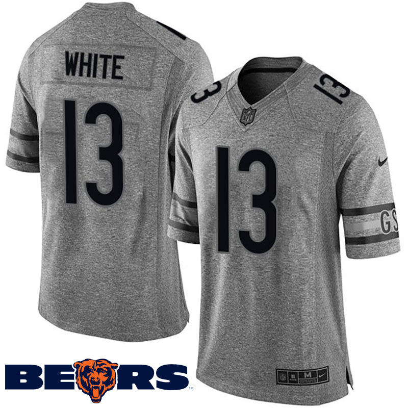 Chicago Bears #13 Kevin White Gray Gridiron Limited Preseason Game Jersey