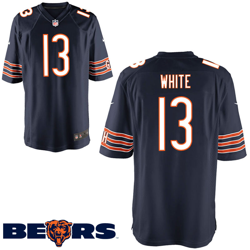 Chicago Bears #13 Kevin White Navy Game Preseason Game Jersey