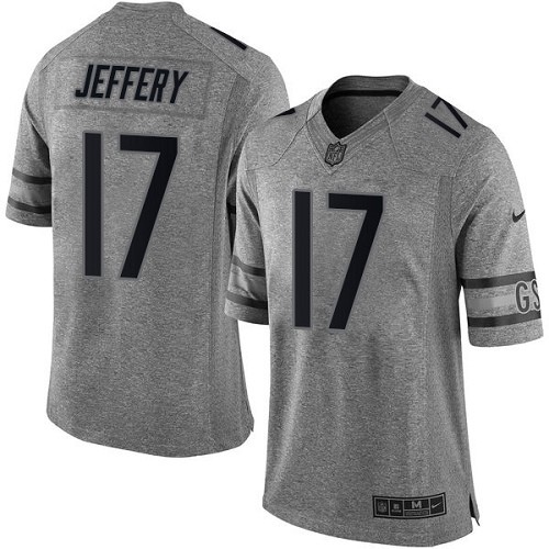 Chicago Bears #17 Alshon Jeffery Gray Gridiron Limited Jersey