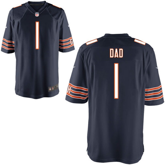 Chicago Bears Navy Father's Day Gift Number 1 Dad Jersey