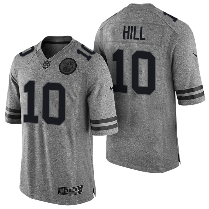 Kansas City Chiefs #10 Tyreek Hill 2016 Gridiron Gray Limited Jersey