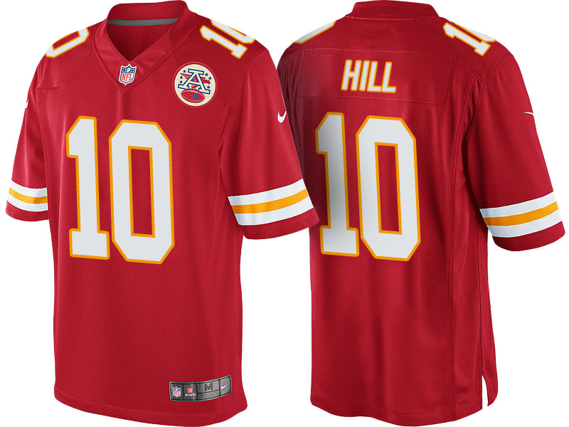 Kansas City Chiefs #10 Tyreek Hill Red Color Rush Limited Jersey - Light Up Thursday Night