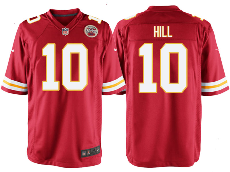 Kansas City Chiefs #10 Tyreek Hill Red Game Jersey