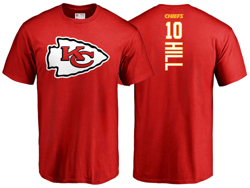 Kansas City Chiefs #10 Tyreek Hill Red Pro Line Backer T-Shirt